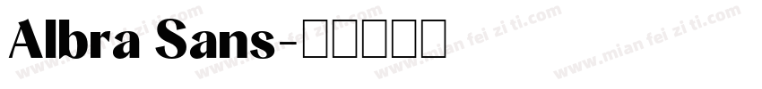 Albra Sans字体转换